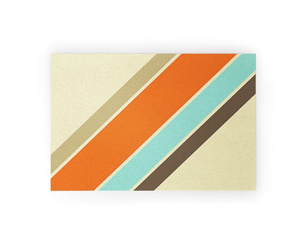 Alisa Galitsyna Retro Stripes Looped Vinyl Welcome Mat Society6