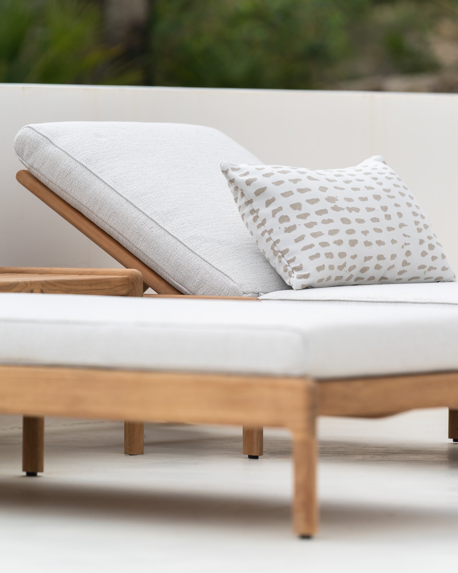 White Dots Outdoor Cushion