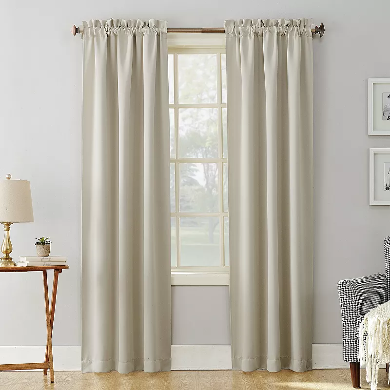 Sun Zero 1-Panel Ludlow Blackout Rod Pocket Window Curtain