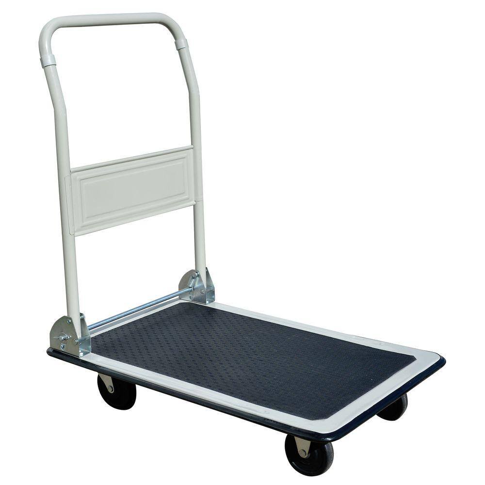 PRO-SERIES 330 lbs. Capacity Steel Folding 4-Wheeled Platform Truck Utility Cart 807639