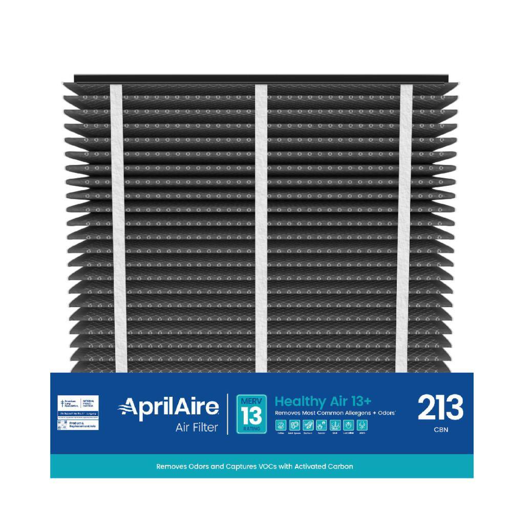 AprilAire 20 in. x 25 in. x 4 in. Carbon Air Cleaner Filter Whole-House Air Purifier Models 1210162022102216 and 4200 MERV 13 213CBN