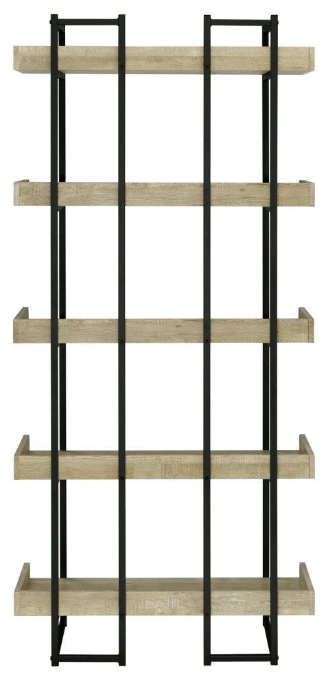 Picket House Peyton Bookshelf  Oak   Industrial   Bookcases   by Picket House  Houzz