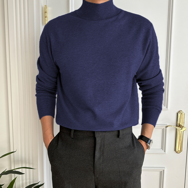 Men's Casual and Comfortable Solid Color Cashmere BusinessSweater