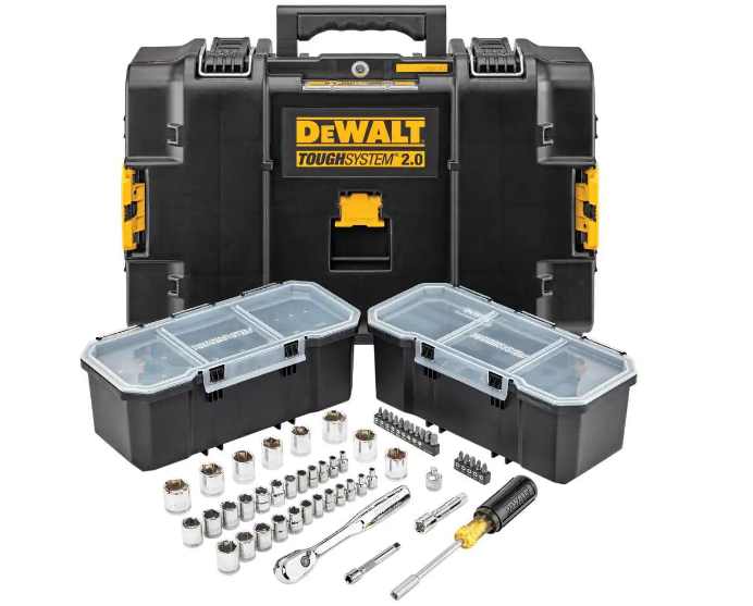 DEWALT DWMT45153 TOUGHSYSTEM 2.0 3/8 in. Drive Mechanics Tool Set (53-Piece)