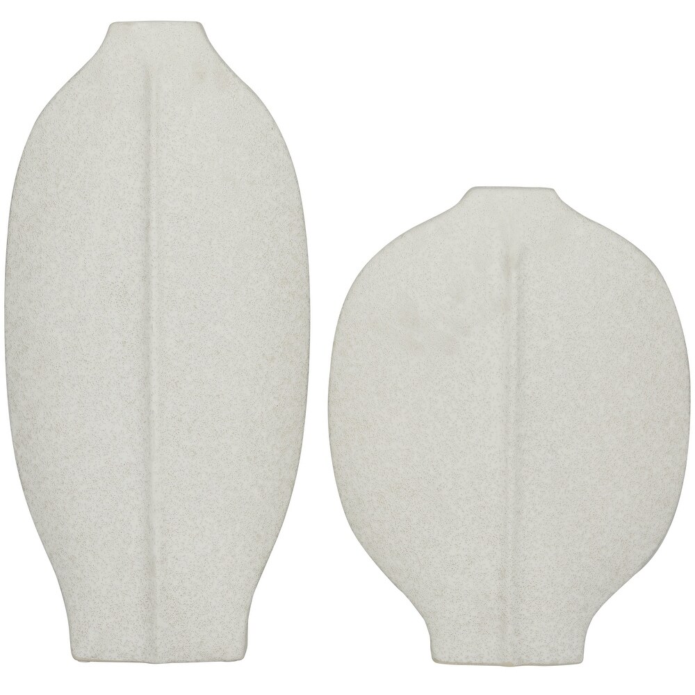 CosmoLiving by Cosmopolitan Ceramic Textured Vase (Set of 2)