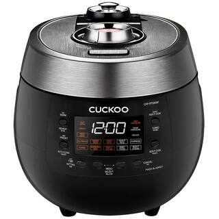 Cuckoo 6-Cup Black Twin Heating Pressure Rice Cooker CRP-RT0609FB