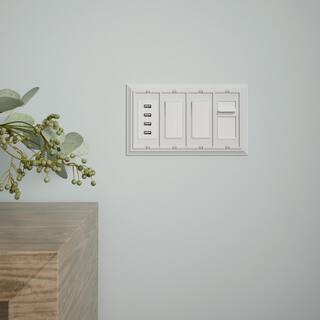 Hampton Bay Derby Pure White 1-Gang Custom Single DecoratorRocker Wall Plate (3-Pack) W45983C-PW-K3