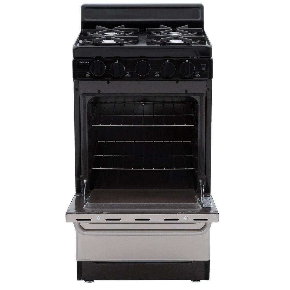 Premier 20 in. 2.42 cu. ft. Freestanding Gas Range in Stainless Steel SAK600BP