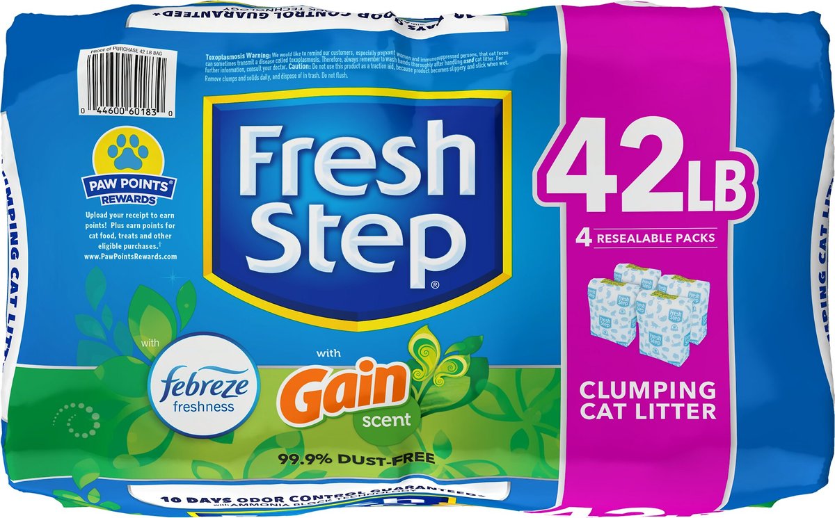 Fresh Step Febreze Freshness Gain Scented Clumping Clay Cat Litter