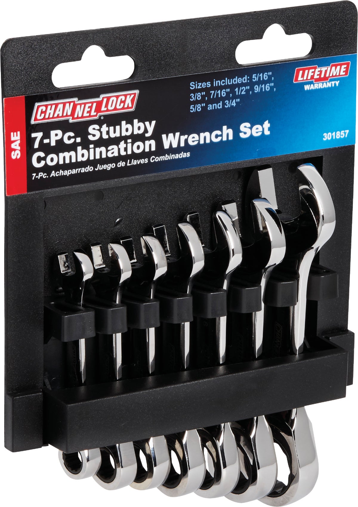 Channellock 7-Piece Stubby Ratcheting Combination Wrench Set