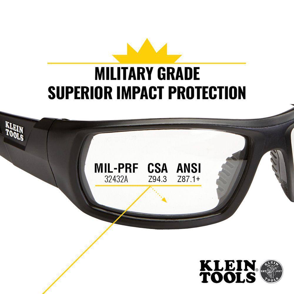 Klein Tools Professional Safety Glasses Full Frame Clear Lens 60163