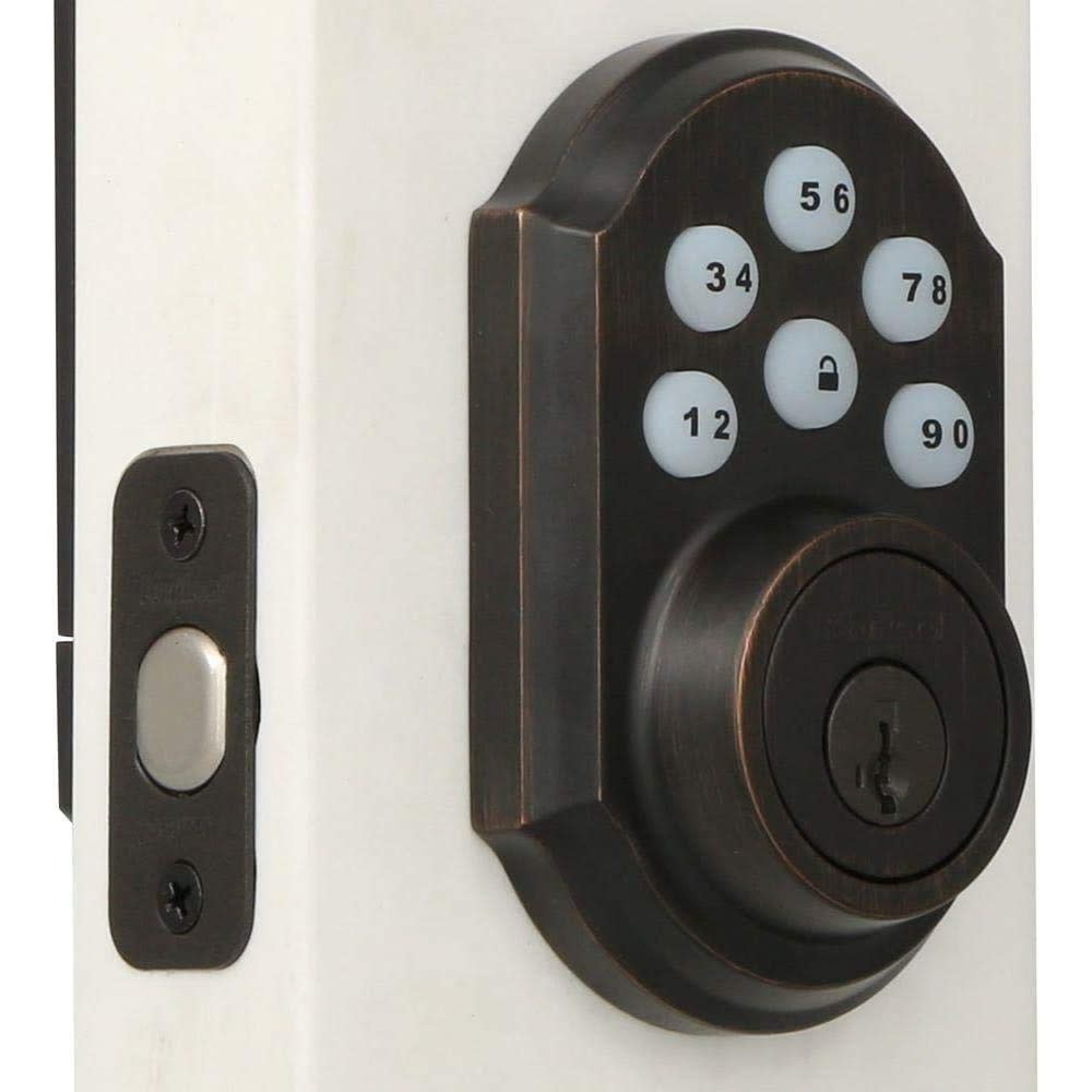 Kwikset 909 SmartCode Electronic Deadbolt Venetian Bronze ;