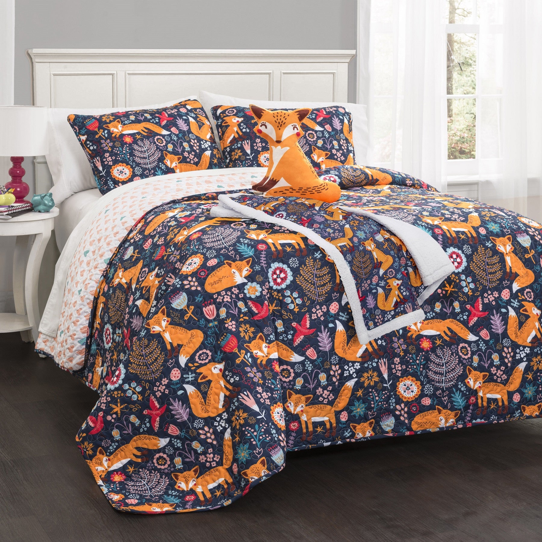 Pixie Fox Quilt 3 Piece Set Twin Size