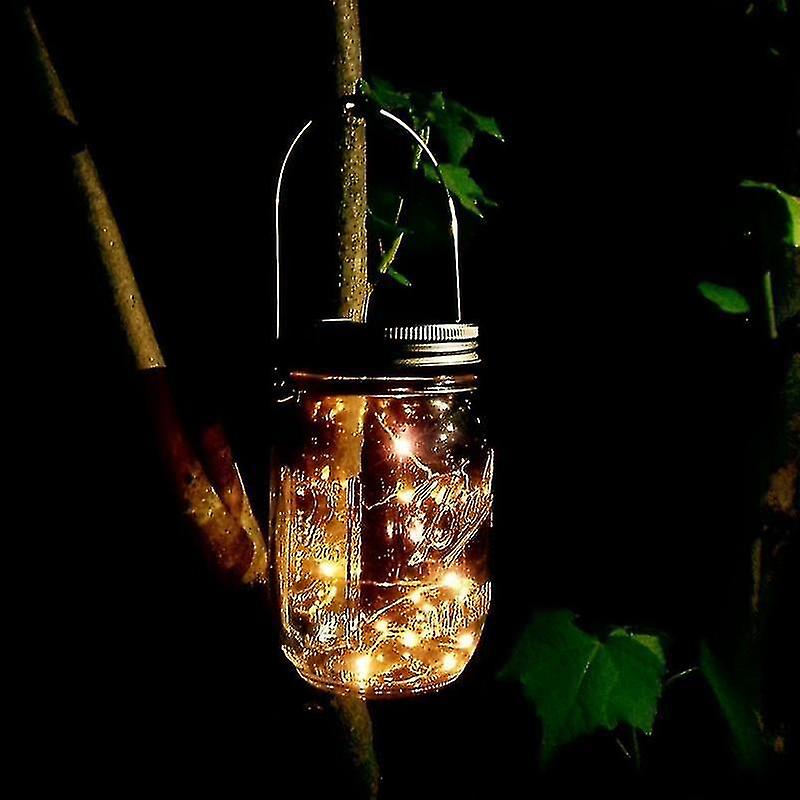 Light Ropes Strings Hanging Solar Mason Jar Lights