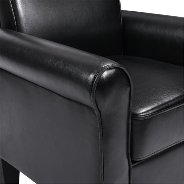 Modern Armchair Accent Chair in PU leather with Padded Seat - 30Wx30Dx35H