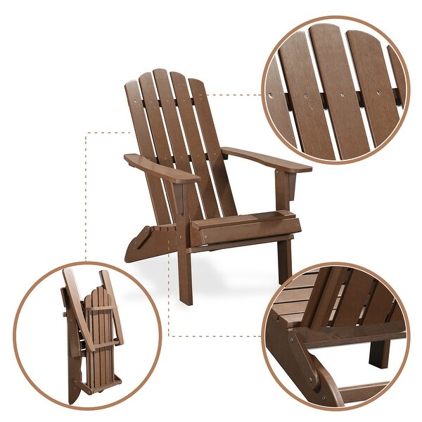 POLYTEAK Classic Collection Folding Adirondack Chair