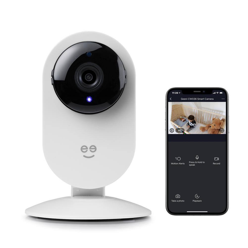 Geeni Glimpse 1080p HD Wireless Smart Camera - Indoor Home Security Camera - No Hub Required - Voice Control GN-CW036-199