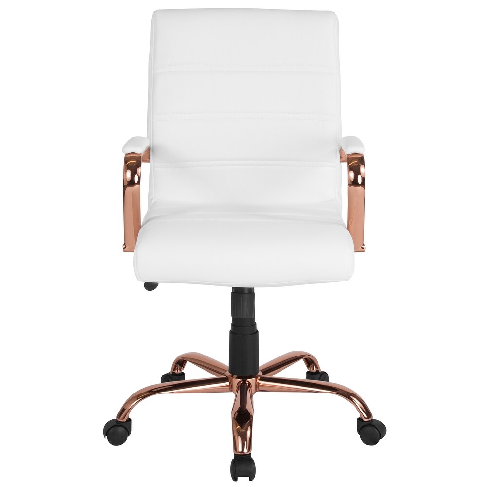 Mid back LeatherSoft Executive Swivel Office Chair