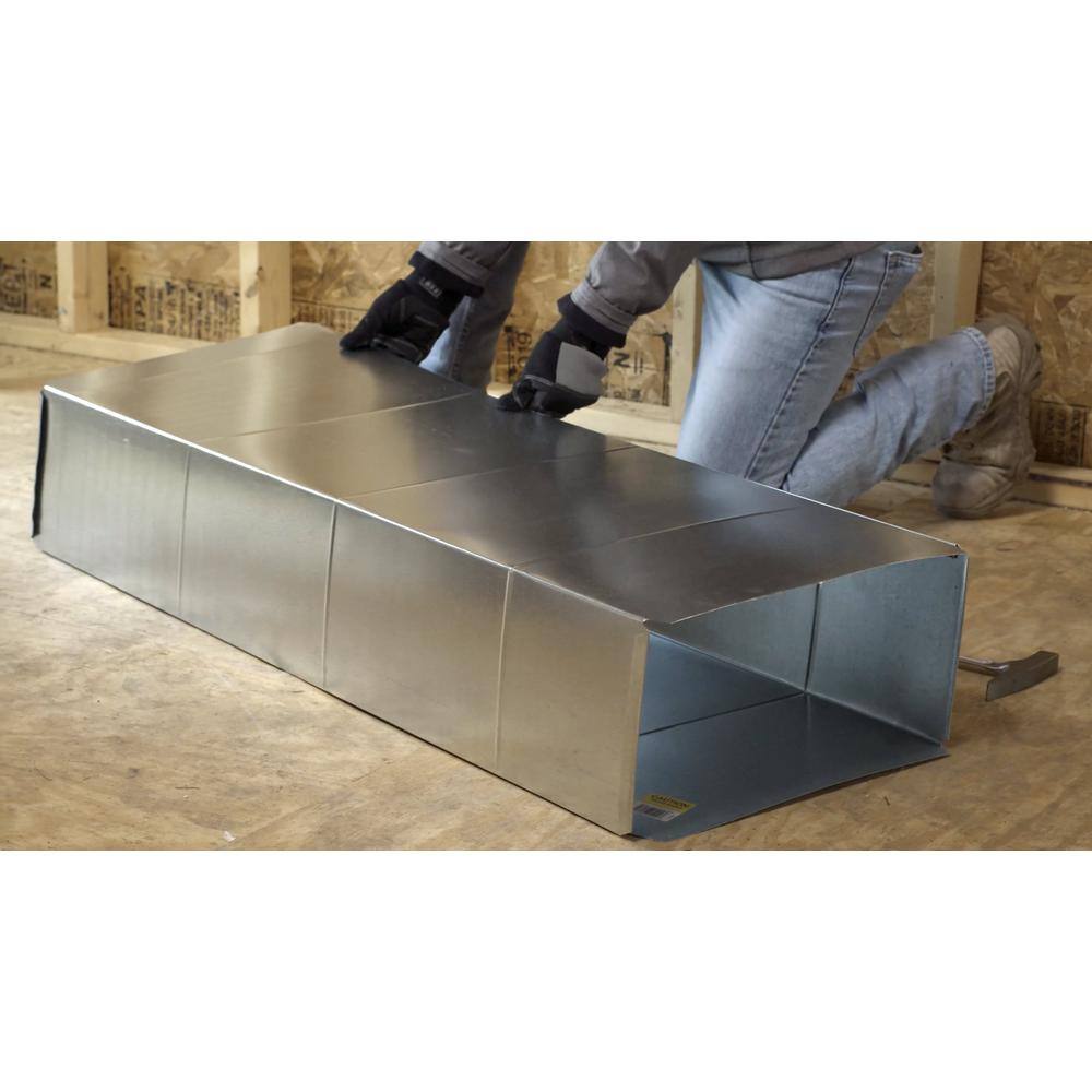 Master Flow 16 in. x 8 in. x 4 ft. Half Section Rectangular Duct RD16X8X48