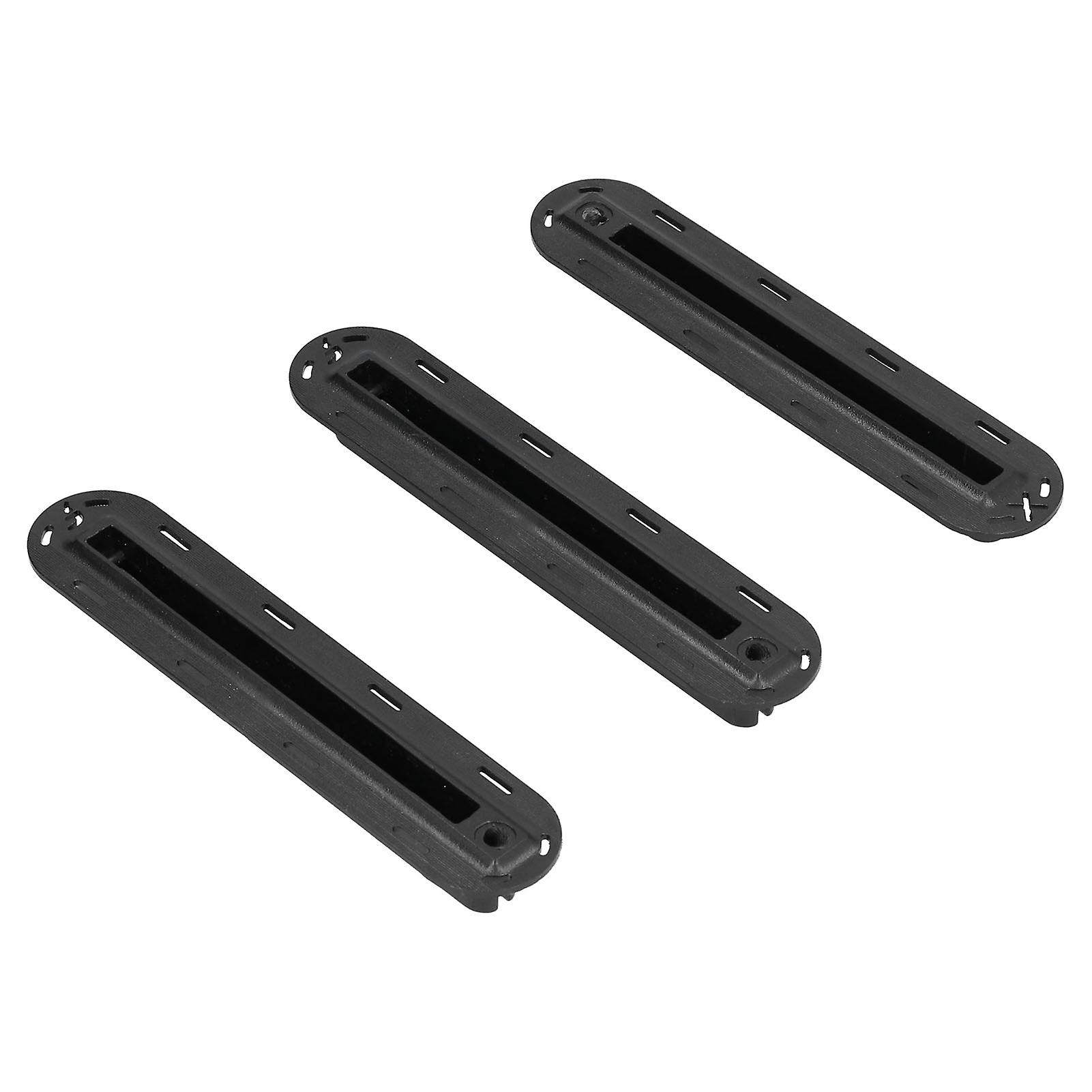 3pcs/set Surfboard Rudder Groove Plastic Finned Box Plug Fin Plug Base With Screwsblack