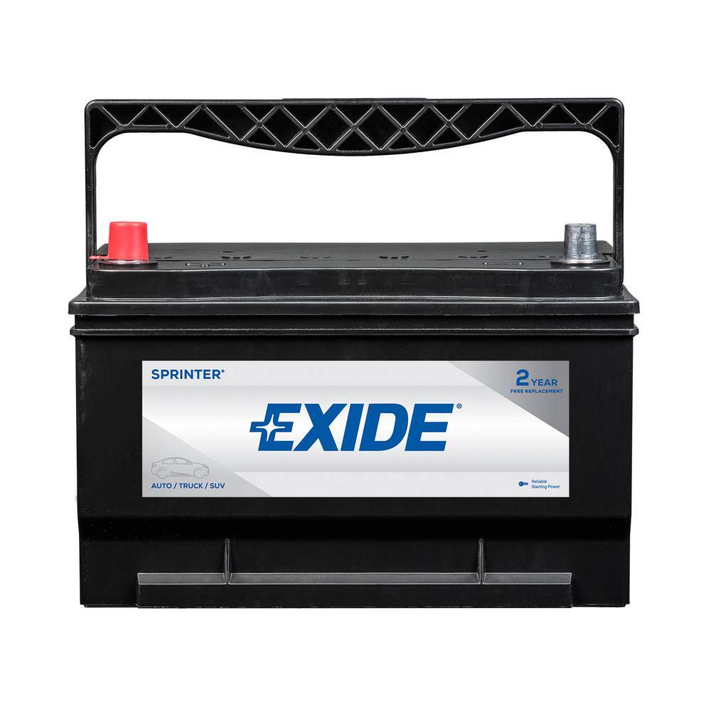 Exide SPRINTER 12 volts Lead Acid 6-Cell 65 Group Size 700 Cold Cranking Amps (BCI) Auto Battery S65