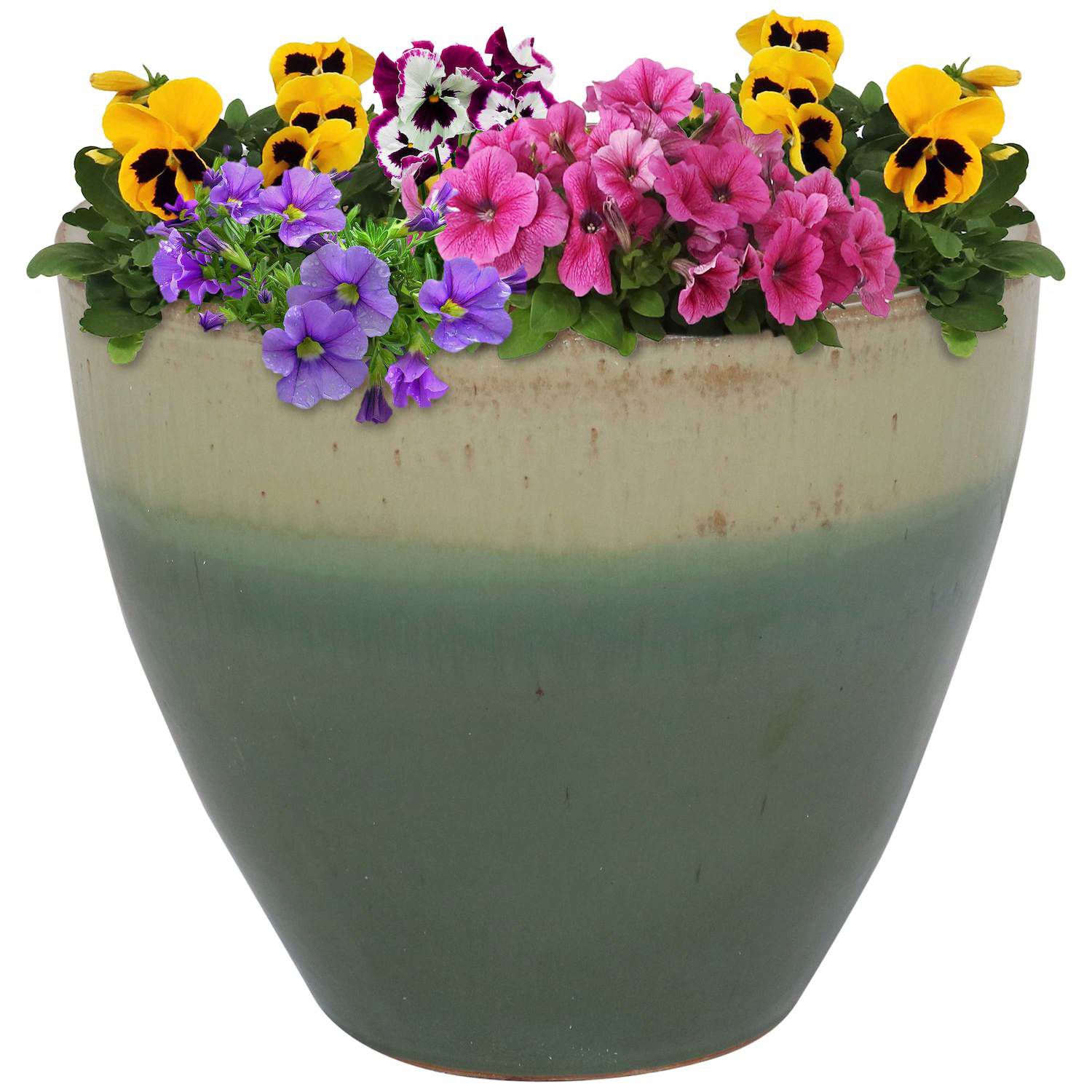 Sunnydaze Resort Indoor/Outdoor Glazed Ceramic Planter - 13