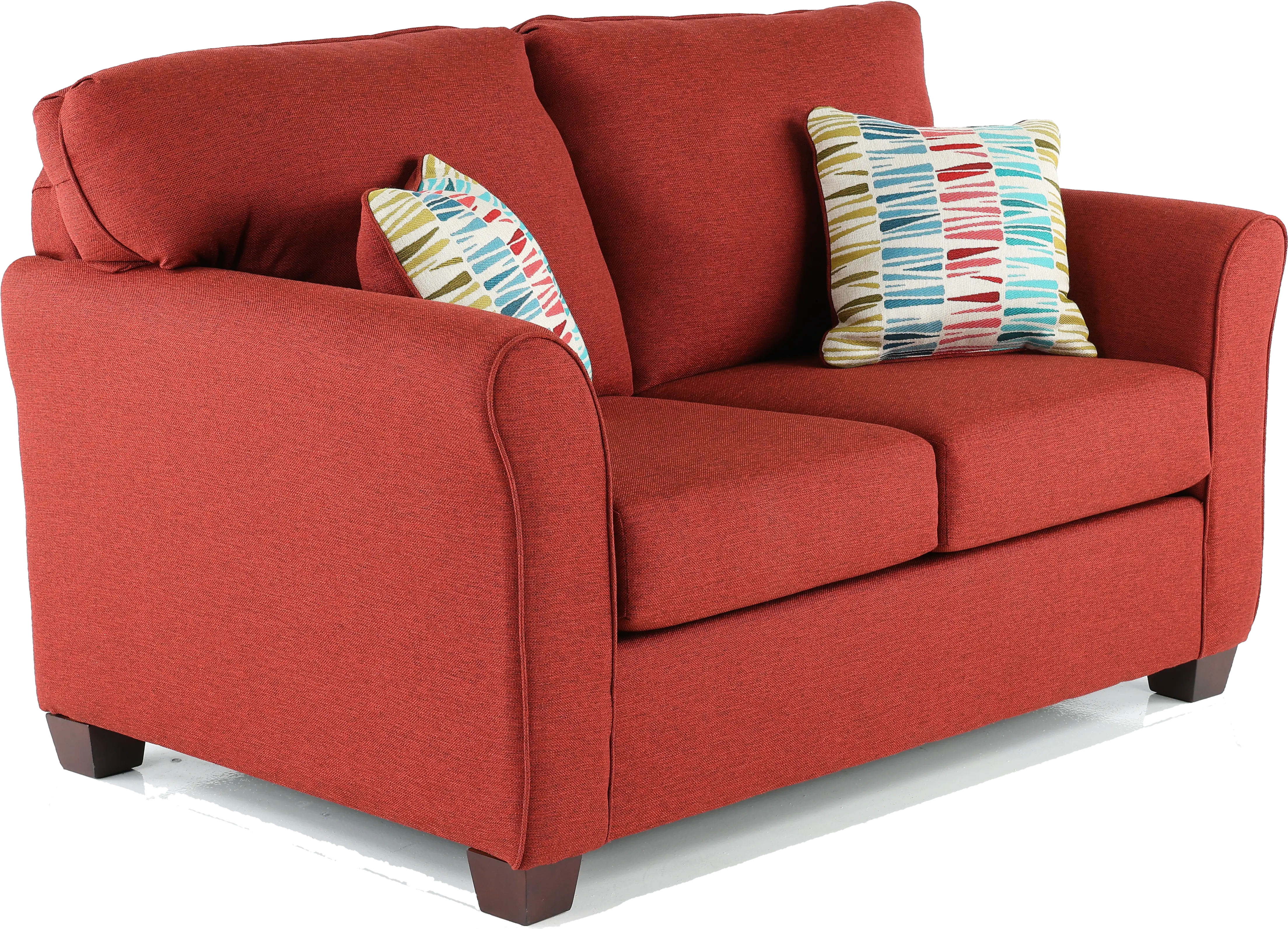 Wall St. Red Loveseat