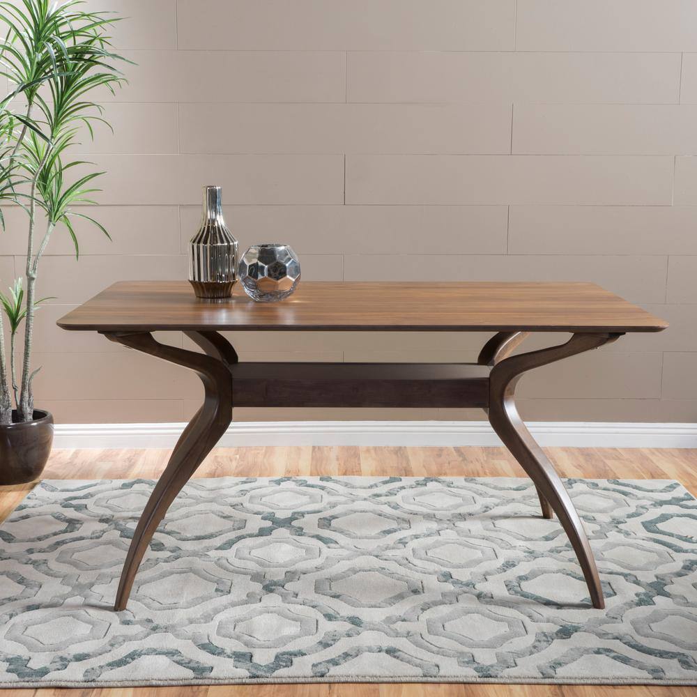 Noble House Salli Natural Walnut Dining Table 10888