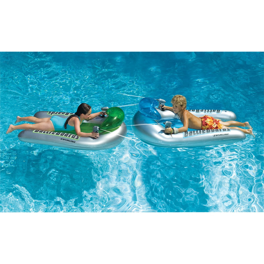 Swimline Vinyl Battleboard Inflatable Pool Floats with Squirter Guns (2 Pieces)