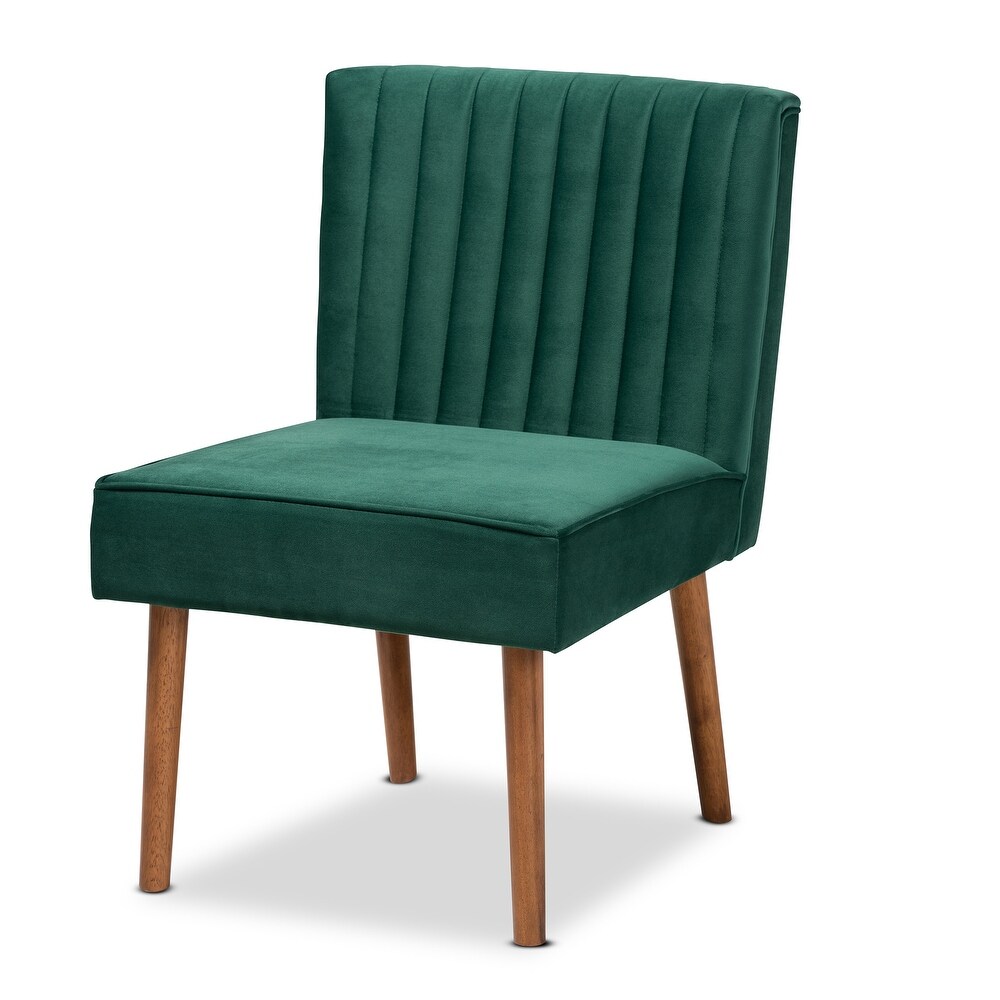 Alvis Mid Century Velvet Upholstered Dining Chair