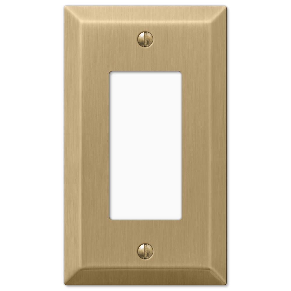 AMERELLE Metallic 1 Gang Rocker Steel Wall Plate - Brushed Bronze 163RBZ