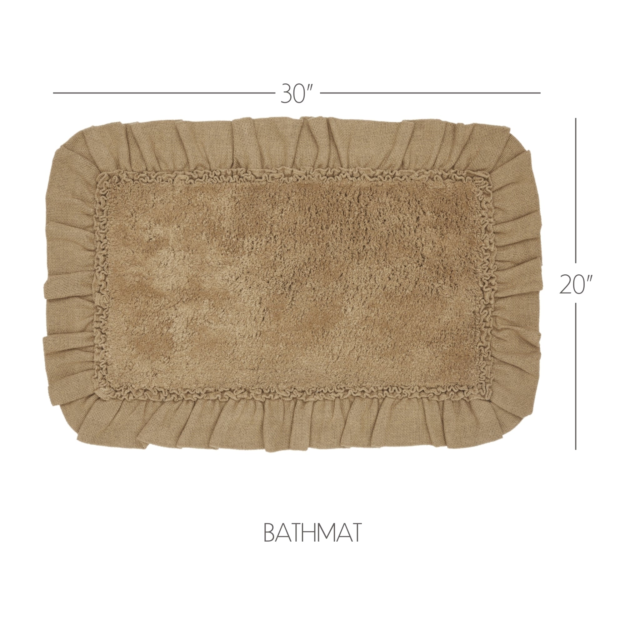 Burlap Natural Bathmat 20x30