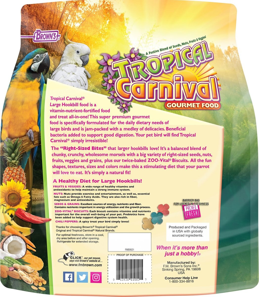 Brown's Tropical Carnival Gourmet Large Hookbill Food