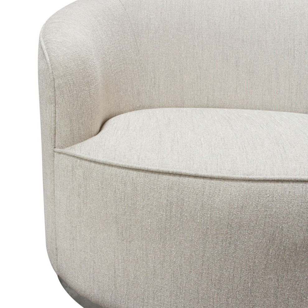 Raven Chair  Light Cream Fabric   Contemporary   Armchairs And Accent Chairs   by HedgeApple  Houzz