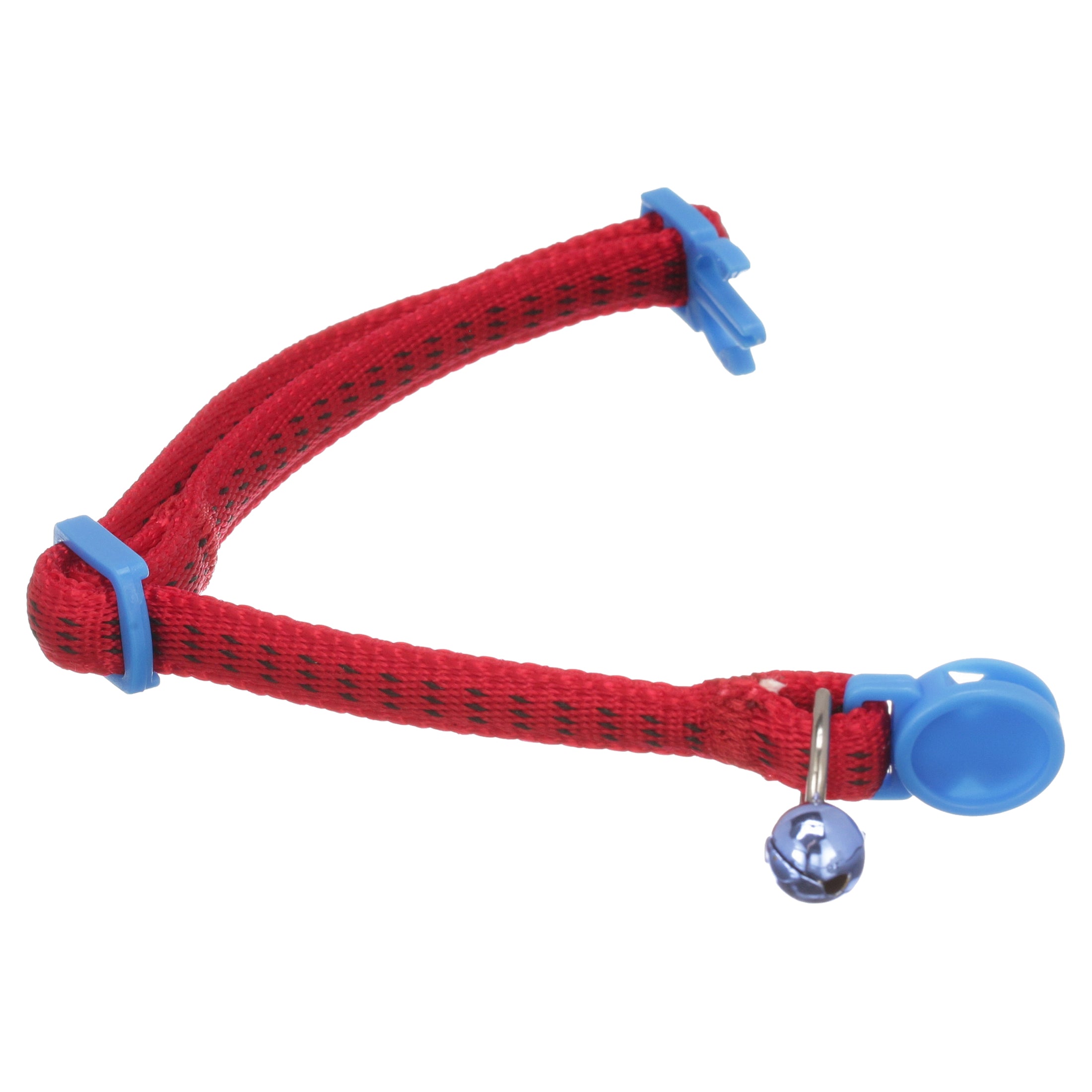 Blue Frog Puffy Cat Collar， Red