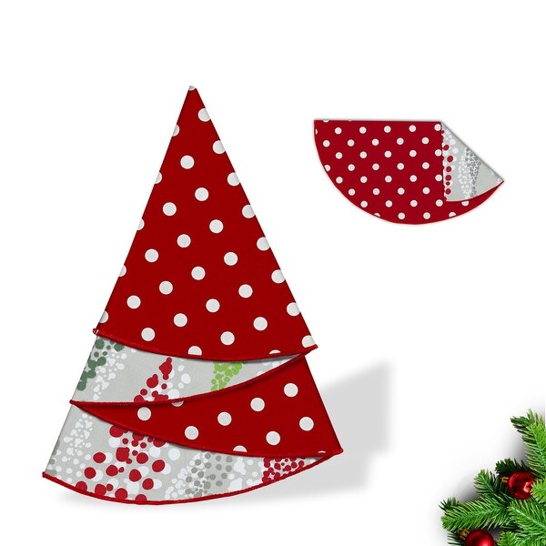 Joita Christmas Dining Set of 6，Cotton Table Napkins and Table Runner for Christmas Table Decor，RETRO POLKA/ANGELO