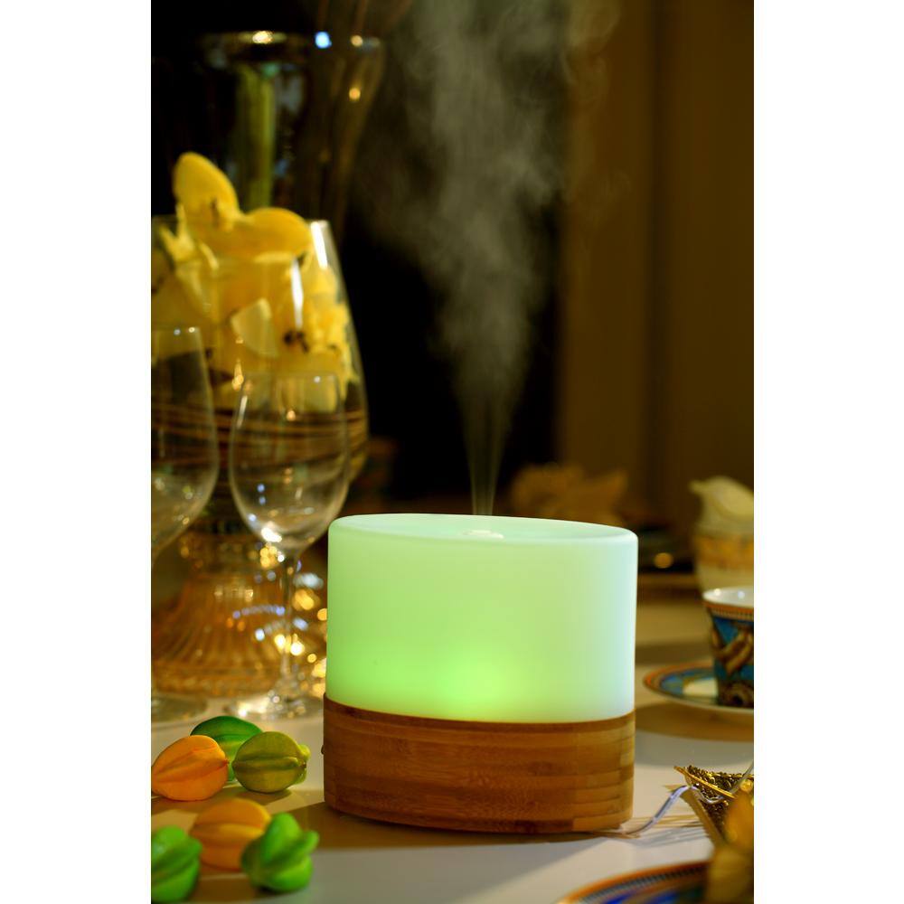 SPT 100mL Ultrasonic Aroma DiffuserHumidifier with Bamboo Base SA-070