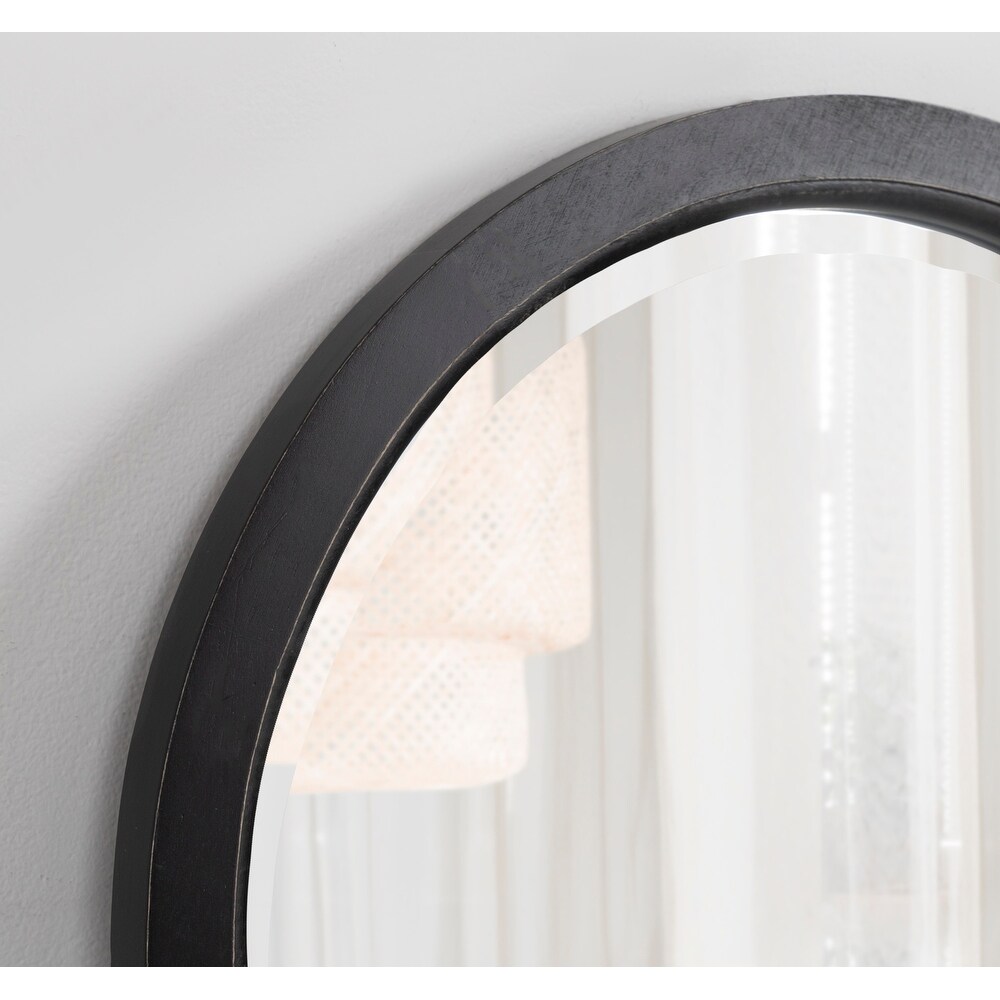 Kate and Laurel Hogan Round Framed Wall Mirror