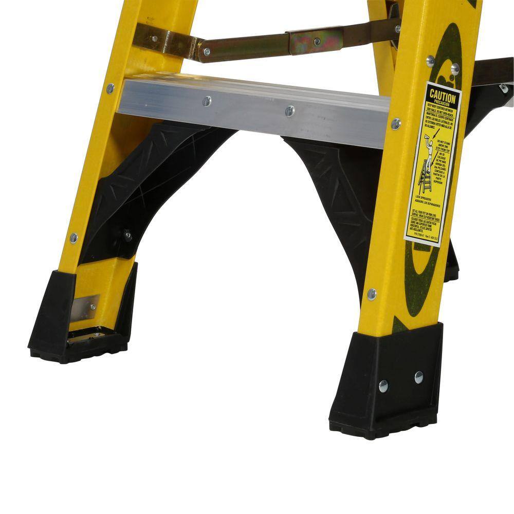 Werner 3 ft. Yellow Fiberglass Step Ladder with 375 lb. Load Capacity Type IAA Duty Rating 7303