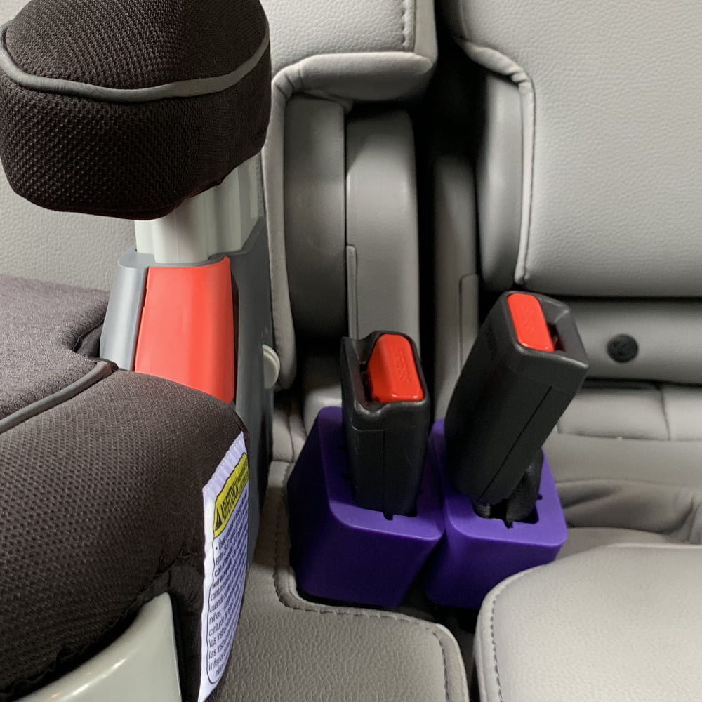 Buckle Booster (Purple) for Seat Belts - Stands Your Receptacle up for Easy Reach - No More Floppy Buckle