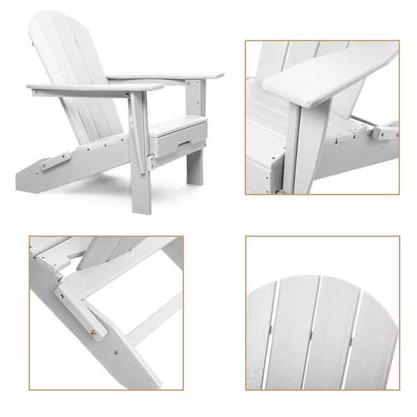 All Weather Folding Adirondack Chair，HDPE Recyclable Plastic