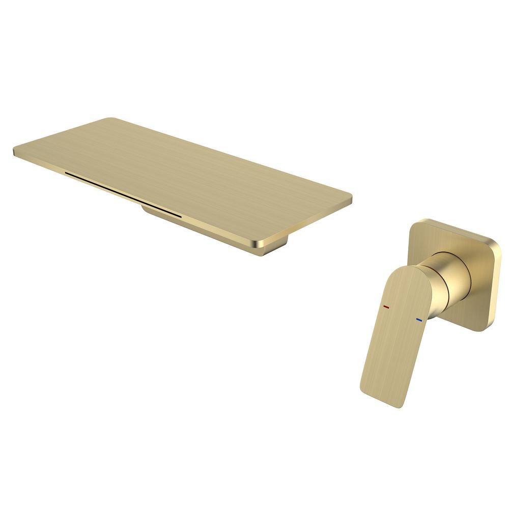 Boyel Living Single Handle Wall Mounted Faucet with Valve and Placeable Function in Brushed Gold BM2278NG