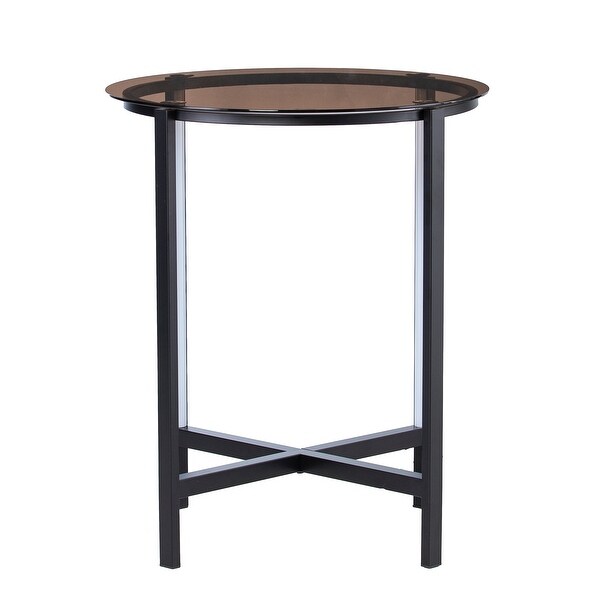 SEI Furniture Sandival Round Side Table w/ LED Lighting