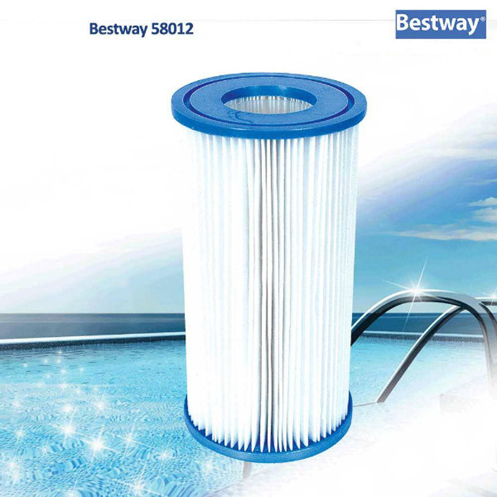 Bestway Pool Cartridge Type-III (6-Pack) Plus Pool Cleaning Kit Plus Pool Filter Pump 6 x 58012E-BW + 58234E-BW + 58388E-BW