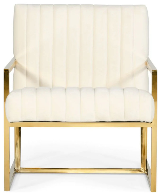 Jolene Modern Off  White Accent Chair   Contemporary   Armchairs And Accent Chairs   by V.S.D Furniture  Houzz