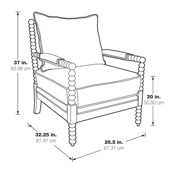 Fletcher Spindle Chair in Fabric with Brushed Charcoal Finish