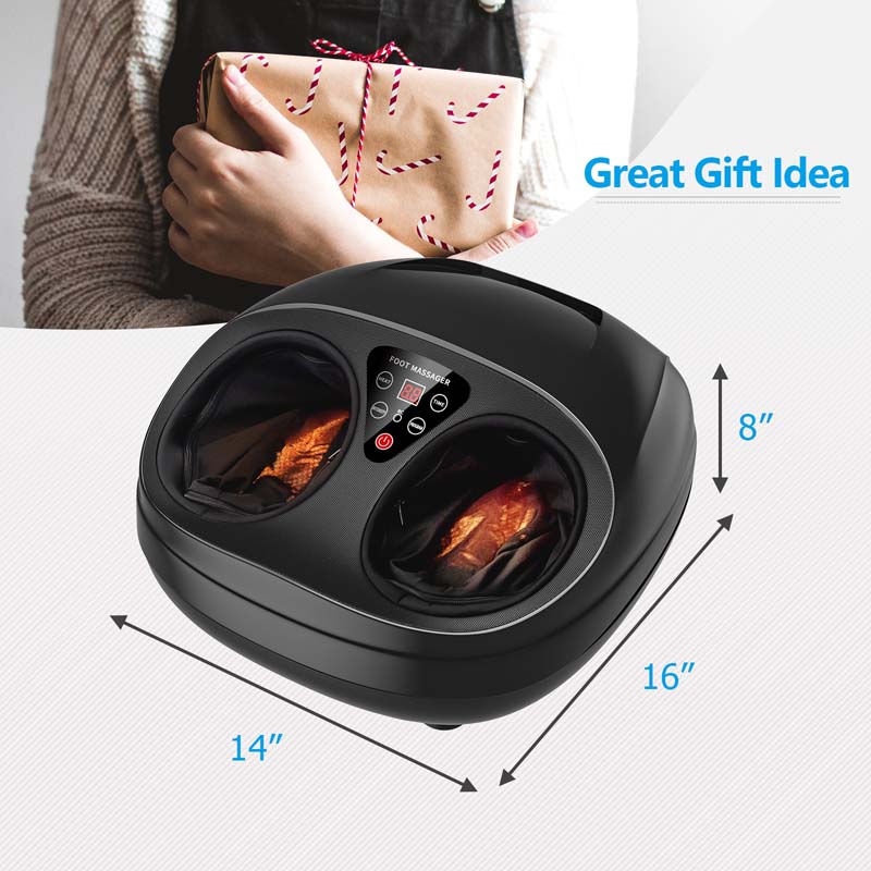 Foot Massager Machine with Heat & Remote, Shiatsu Foot Massager with Deep 3D Kneading Rolling Relieves Plantar Fasciitis