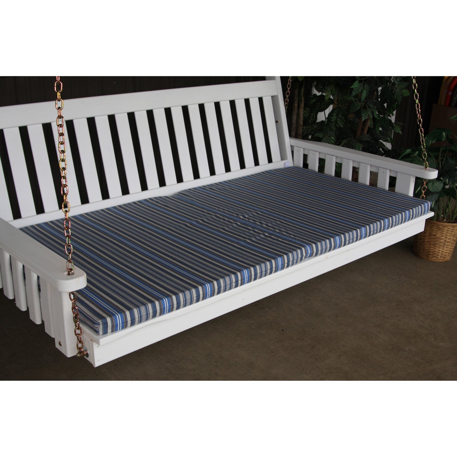 A andamp; L Furniture Sundown Agora 5 ft. Swing Bed Cushion - 2 in. Thickness - 55W x 39D in.