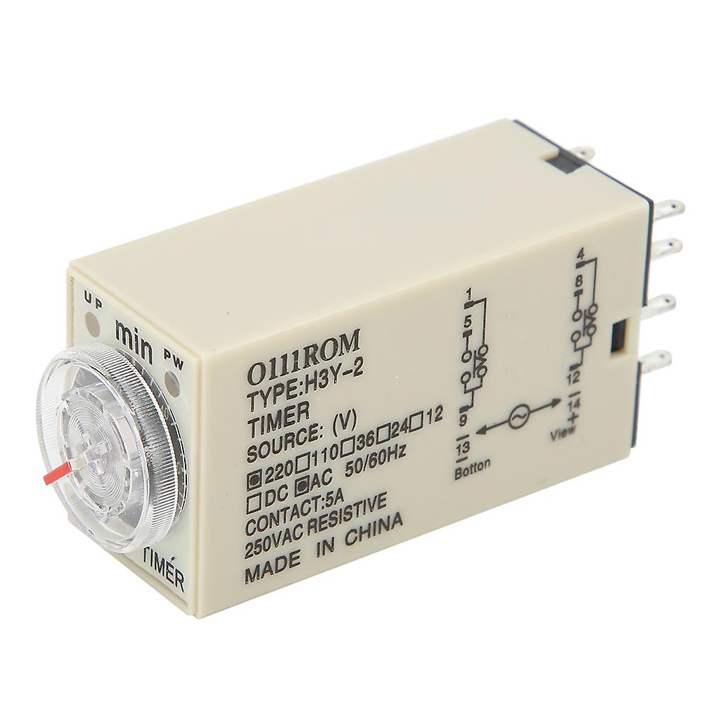 H3Y-2 Delay Timer 8 Pin Timer Relay 0~60 Minutes Dial Type 5A for Multiple Purpose <br>(220VAC )