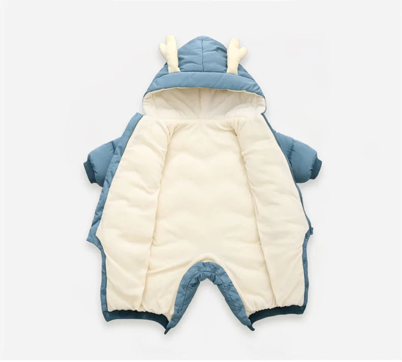 New born Warm Baby coat Winter Hooded mantle Rompers Thick Outfit Jumpsuit Overalls Snowsuit Children Boys Clothing kids clothes